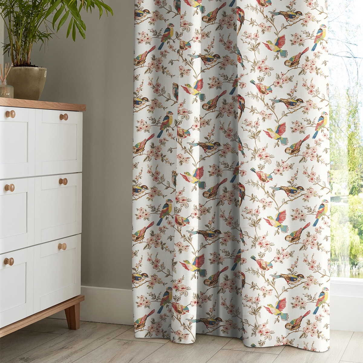 Product photograph of Cath Kidston British Birds Pastels Curtain from Choice Furniture Superstore.